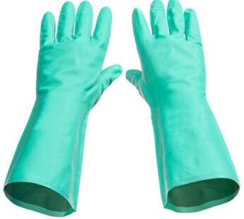 Tusko Products Best Nitrile Rubber Cleaning, Household, Dishwashing Gloves, Latex Free, Vi
