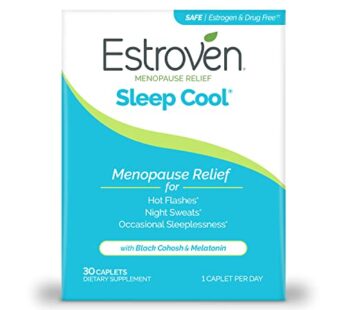 Estroven Sleep Cool for Menopause Relief, 30 Ct, Sleep Support Supplement With Clinically