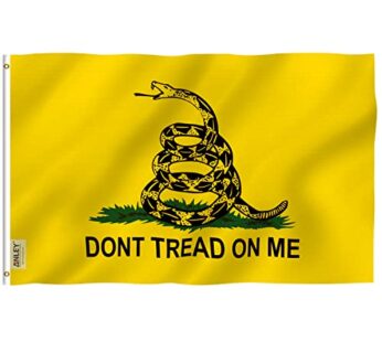 Anley Fly Breeze 3×5 Foot Don’t Tread On Me Flag – Vivid Color and Fade proof – Canvas Hea