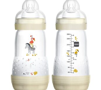 MAM Easy Start Anti-Colic Bottle & Baby Essentials & Medium Flow Bottles with Silicone Nip