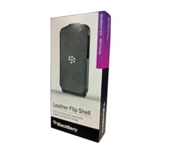 BlackBerry ACC-50707-301 Leather Flip Shell for Rim BlackBerry Q10 – Retail Packaging – Bl