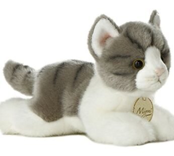 Aurora? Adorable Miyoni? Grey Tabby Cat Stuffed Animal – Lifelike Detail – Cherished Compa