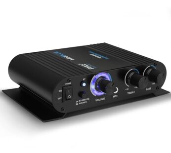 Pyle Wireless Bluetooth Home Audio Amplifier – 90W Dual Channel Mini Portable Power Stereo
