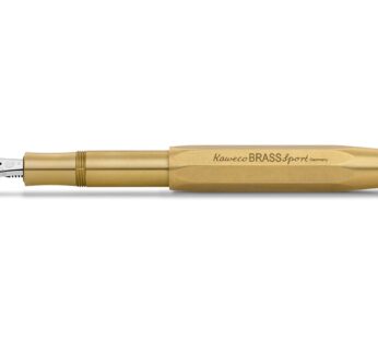 Kaweco BRASS SPORT Fountain Pen I Exclusive Brass Fountain Pen for Ink Cartridges Includin