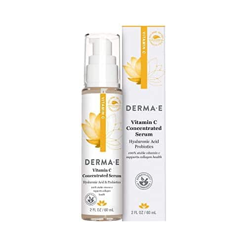 DERMA E Vitamin C Concentrated Serum with Hyaluronic Acid, Vitamin E & Aloe, All Natural, - Image 2