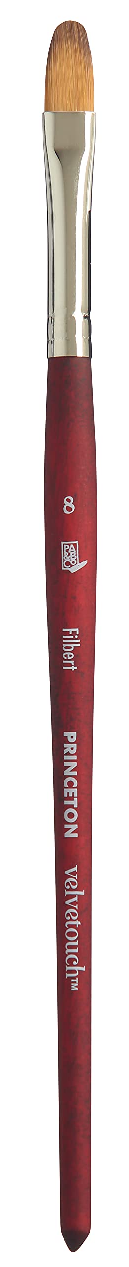 Princeton Velvetouch, Series 3950, Paint Brush for Acrylic, Oil and Watercolor, Filbert, 8 - Image 2