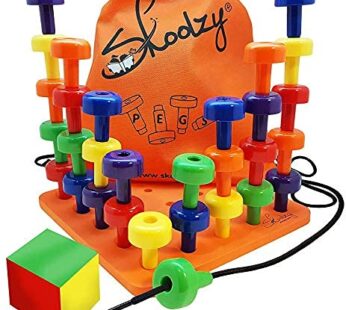 Skoolzy Montessori Sensory Pegboard 33 Piece Set – Develop Sensory Play Occupational Thera
