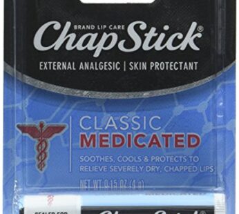 Chapstick Classic Medicated Lip Balm, 0.15 Ounce, 3 Count