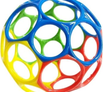 Bright Starts Oball Easy Grasp Classic Ball BPA-Free Infant Toy in Red, Yellow, Green, Blu
