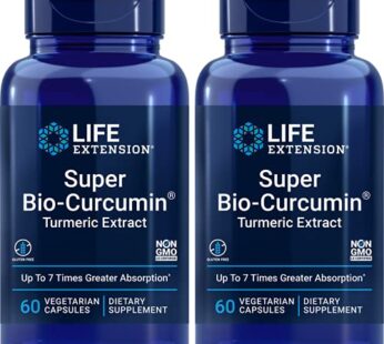 Life Extension Bio-Curcumin Elite 400 mg 60 Vegetarian Capsules (2 Pack)