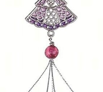 Carson Home Accents CHA63156 Pewterworks Angel Crystal Wind Chime