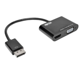 Tripp Lite DisplayPort 1.2 to VGA/HDMI All-in-One Converter Adapter, 4Kx2K HDMI @ 24/30Hz,