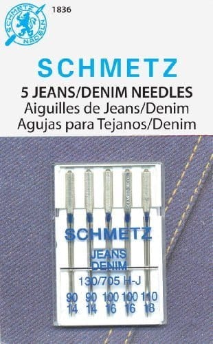 SCHMETZ Jeans (130705 H-J) Household Sewing Machine Needles - Carded - Assortment