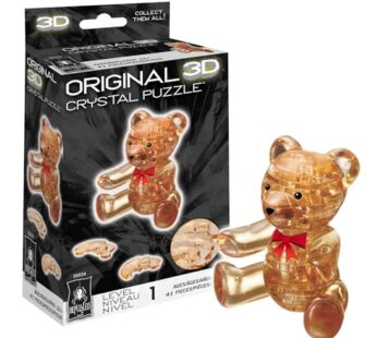 Bepuzzled Original 3D Crystal Puzzle – Teddy Bear – Fun yet challenging brain teaser that