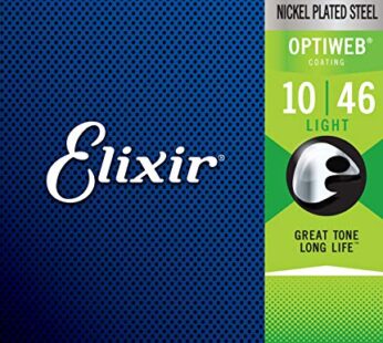 Elixir Strings 19052 Coated Nickel Electric Guitar Strings, Light (.010-.046)