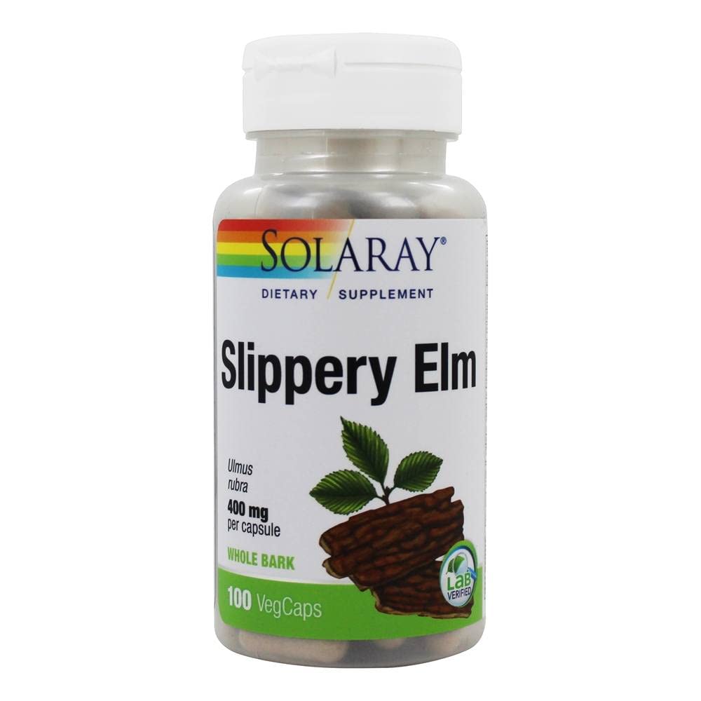 SOLARAY - Slippery Elm 400 mg. - 100 Vegetable Capsule(s) - Image 2