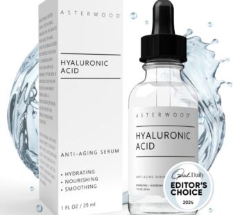 Asterwood Pure Hyaluronic Acid Serum for Face – Plumping, Anti-Aging & Hydrating – Fragran