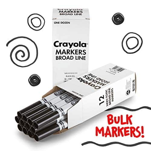 Crayola Broad Line Markers - Black (12ct), Markers for Kids, Bulk School Supplies for Teac - Image 3