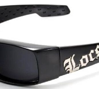 LOCS Sunglasses Hardcore Black Dark Lens OG Stylish Square 0152 w Bag