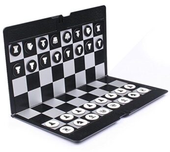 Foldable Mini Magnetic Chess Set Portable Wallet Pocket Chess Board Games