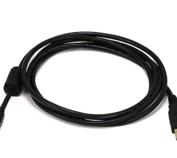 Monoprice 3-Feet USB 2.0 A Male to Mini-B 5pin Male 28/24AWG Cable with Ferrite Core (Gold