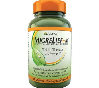 MigreLief+M, Nutritional Support for Menstrual Migraine Sufferers, 60 Caplets