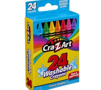 Cra-Z-Art Washable Crayons, Assorted, 24/pack