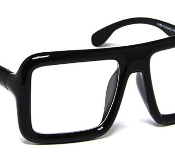 Black Thick Square Glasses Clear Lens Eyeglasses Frame Super Oversized Fashion