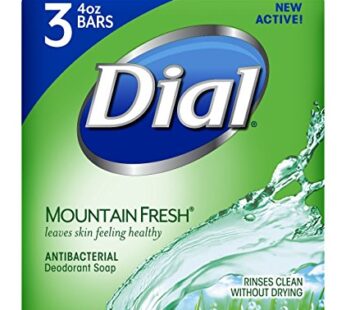 Dial Mountain Fresh Antibacterial Deodorant Soap 4.5 ounces each 3-Count (2 Pack)