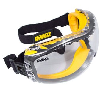 DEWALT DPG82-11 Concealer Clear Anti-Fog Dual Mold Safety Goggle, Clear Lens, 1 Pair