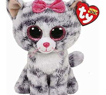 Ty Kiki Grey Cat Plush, Regular