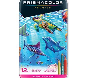 Prismacolor Premier Colored Pencils, Soft Core, Under The Sea Set, Adult Coloring, 12 Coun