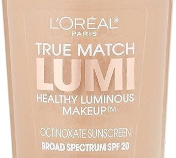 L’Oreal Paris True Match Lumi Healthy Luminous Makeup, N5 True Beige, 1 fl; oz.