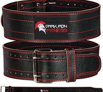 Dark Iron Fitness Weight Lifting Belt for Men & Women – 100% Leather Gym Belts for Weightl