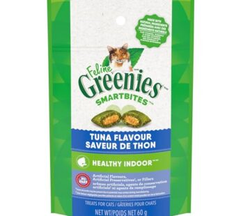 Greenies SMARTBITES HEALTHY INDOOR Natural Treats for Cats, Tuna Flavor, 2.1 oz. Pouch