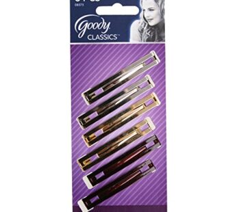 Goody – 08575 Samantha Barrettes, (6 Pieces) (Assorted Colors)