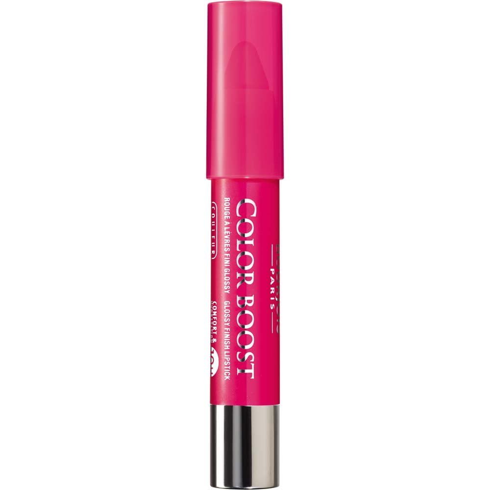 Bourjois Color Boost Lip Stick Crayon SPF 15 Waterproof for Women, 02 Fuchsia Libre, 0.1 O