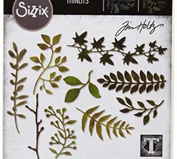 Sizzix 661206 Thinlits Die Set, Garden Greens by Tim Holtz (9/Pack), 7.5 x 5.63 x 0.25