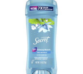 Secret Fresh Antiperspirant and Deodorant Clear Gel, Cool Waterlily, 2.6 Ounce
