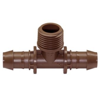 Rainbird XF Series Barbed Insert Adapter X MPT X Tee, 17mm/1/2