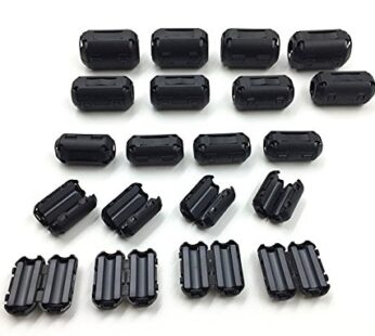 20 Pcs Snap on Ferrite Core Cord Ring RFI EMI Noise Filter Suppressor Cable Clip for 3.5mm