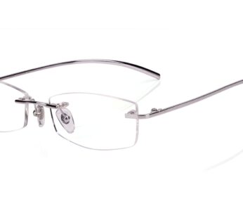 Agstum Pure Titanium Lightweight Rimless Frame Optical Glasses Eyeglasses