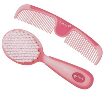 Safety 1st Easy Grip Brush and Comb, Raspberry