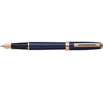 Sheaffer Prelude Cobalt Blue Fountain Pen with Rose-Gold Tone Trim and Medium Nib