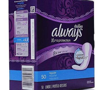 Always Xtra Protection Regular Daily Liners 50 ea (Pack of 2)