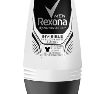 REXONA MEN MotionSense INVISIBLE BLACK + WHITE 48h ANTI-PERSPIRANT ROLL ON 50 ml