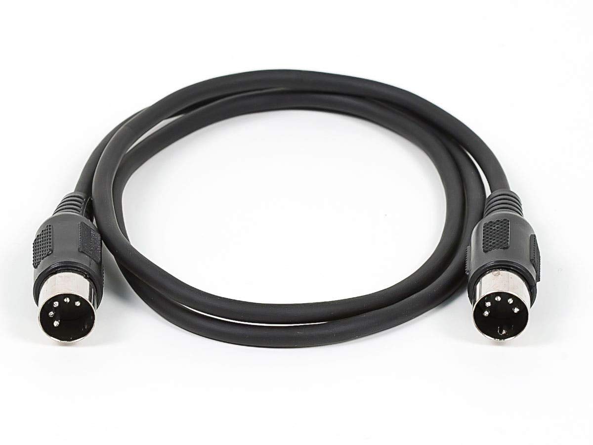 Monoprice MIDI Cable - 3 Feet - Black With Keyed 5-pin DIN Connector, Molded Connector She - Image 2