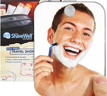 The Shave Well Company Anti-Fog Shaving Mirror for Travel | Fogless Bathroom Shower Mirror