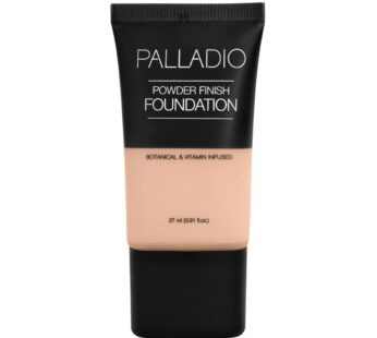 Palladio Powder Finish Liquid Foundation, Natural Matte Appearance, Reduces Fine Lines, Co