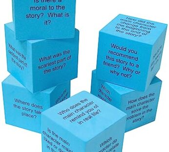 Teacher Created Resources 20634 Foam: Reading Comprehension Cubes Blue 2″ x 2″